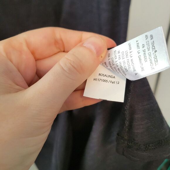 Horny Toad Rosalinda Dress 3/4 Sleeve Black Size Medium Tencel & Organic Cotton - Picture 5 of 6